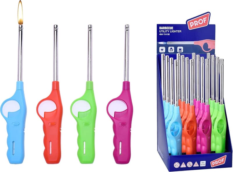 Nachfüllbares XXL Stabfeuerzeug 27 cm - 3er Set, neu und OVP