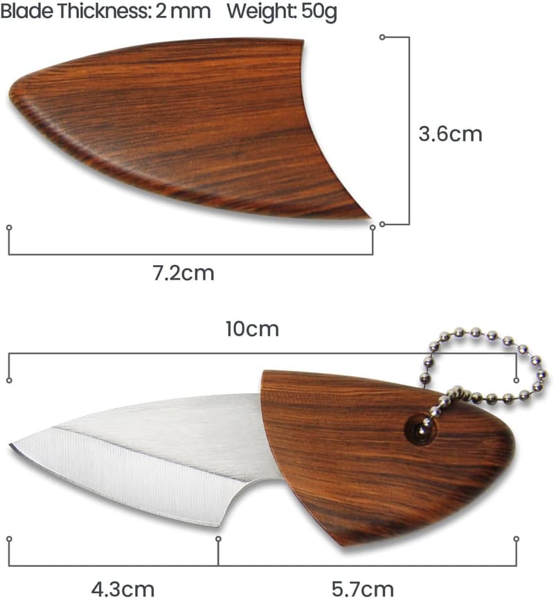 BEEK EDC Mini Taschenmesser mit feststehender Klinge für Männer