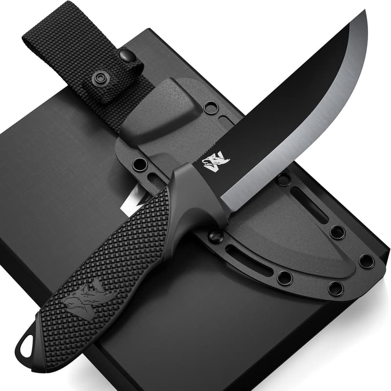Wolfgangs W-SCANDI D2 Stahl Outdoor-Messer mit Scheide
