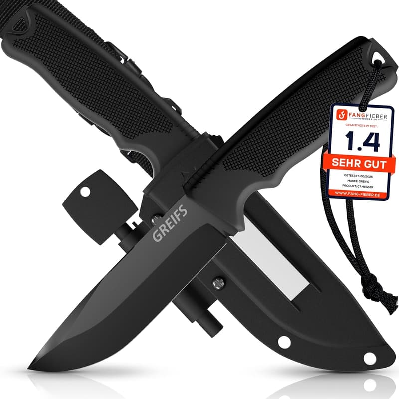G7 Survival-Messer aus 440C Stahl mit Holster für Outdoor-Aktivitäten