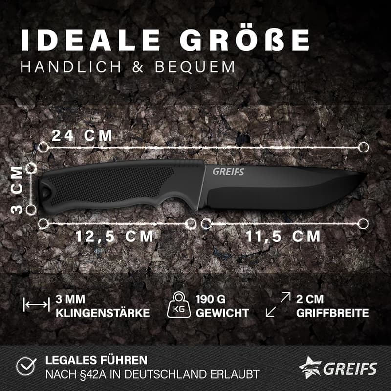 G7 Survival-Messer aus 440C Stahl mit Holster für Outdoor-Aktivitäten