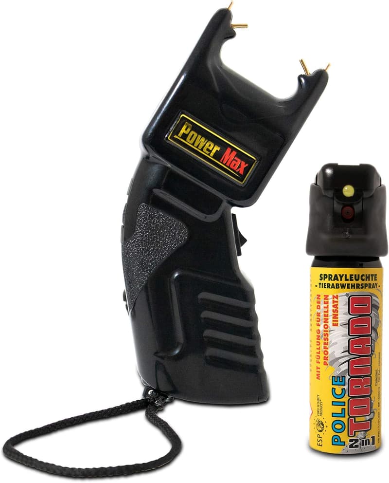 Elektroschocker mit 500.000 Volt und 63ml Pfefferspray zur Tierabwehr