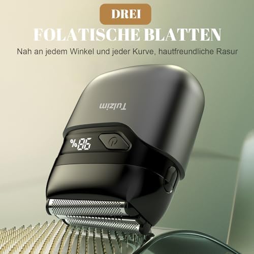 Elektrischer Folienrasierer für Herren mit LED-Anzeige und USB-C