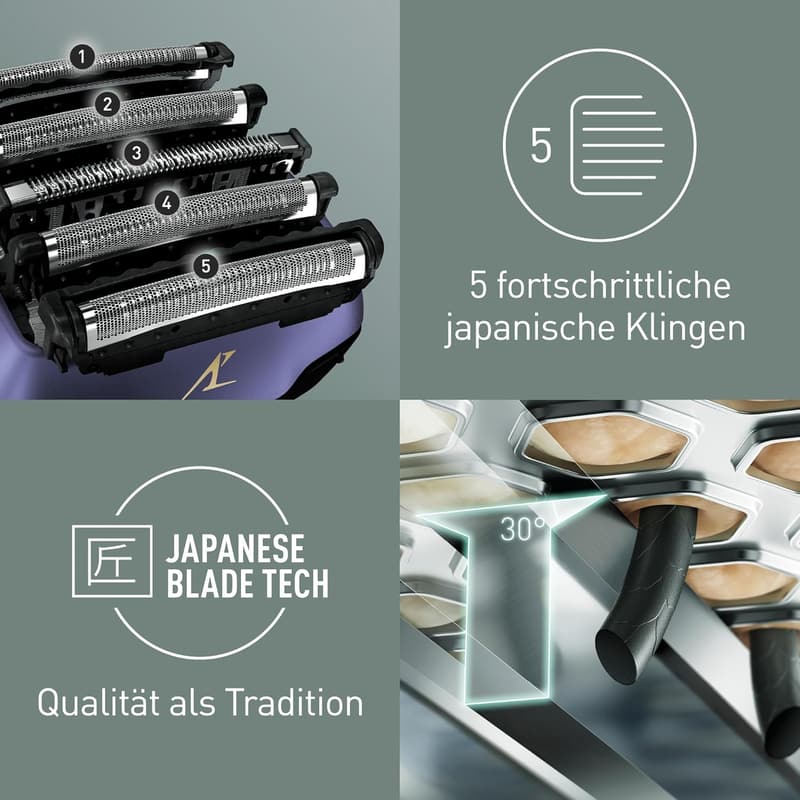 Panasonic 800 Series Nass- & Trockenrasierer mit 5-fach Scherkopf und Trimmer