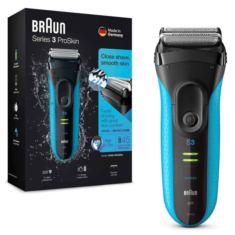 Braun Series 3 ProSkin Elektrorasierer 3040s für Männer, Wet&Dry