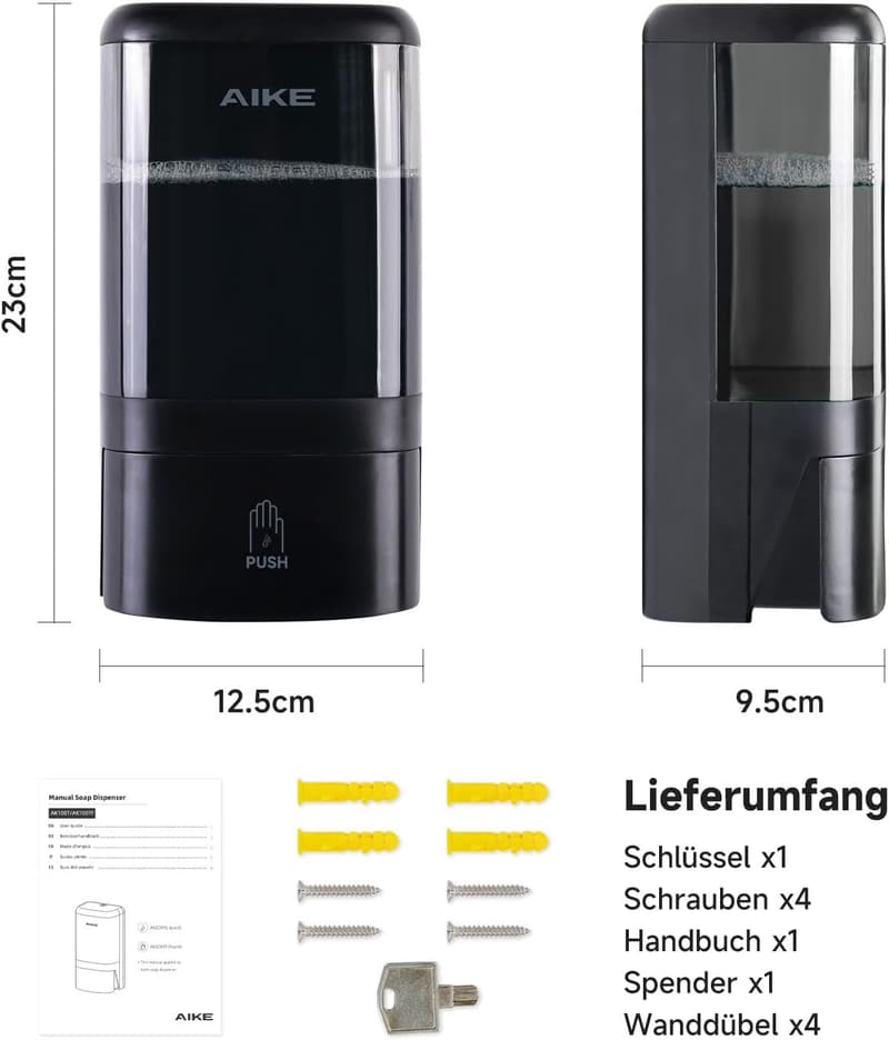 Wandmontierter Flüssigseifenspender 1200ML für Büros und Badezimmer