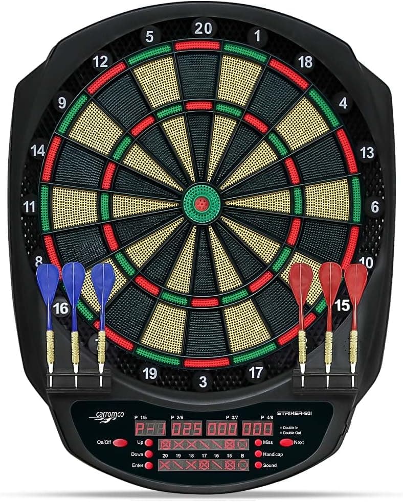 Elektronische Dartscheibe STRIKER-601 für 1-8 Spieler mit 36 Spielen