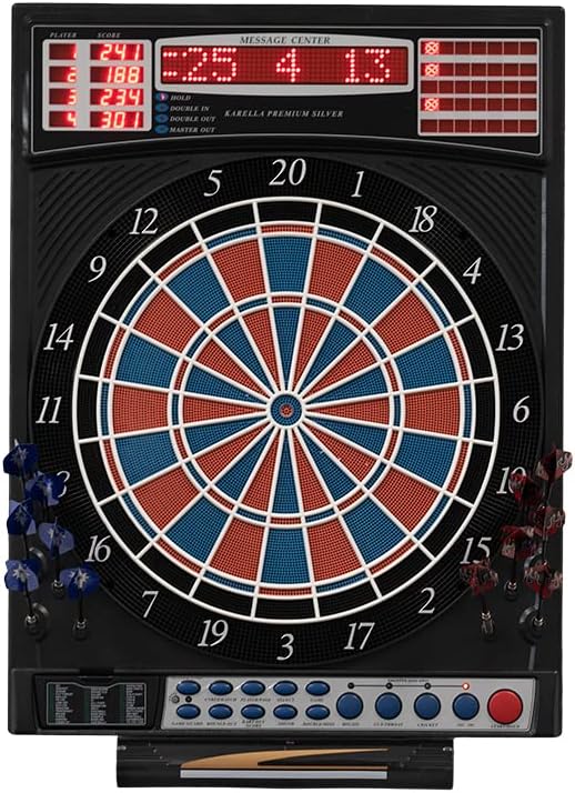 Elektronisches Dartboard Karella Premium Silver für jedes Spiellevel