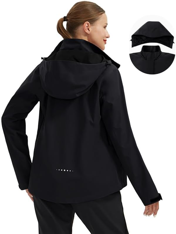 Wasserdichte und atmungsaktive Damen-Regenjacke mit Kapuze