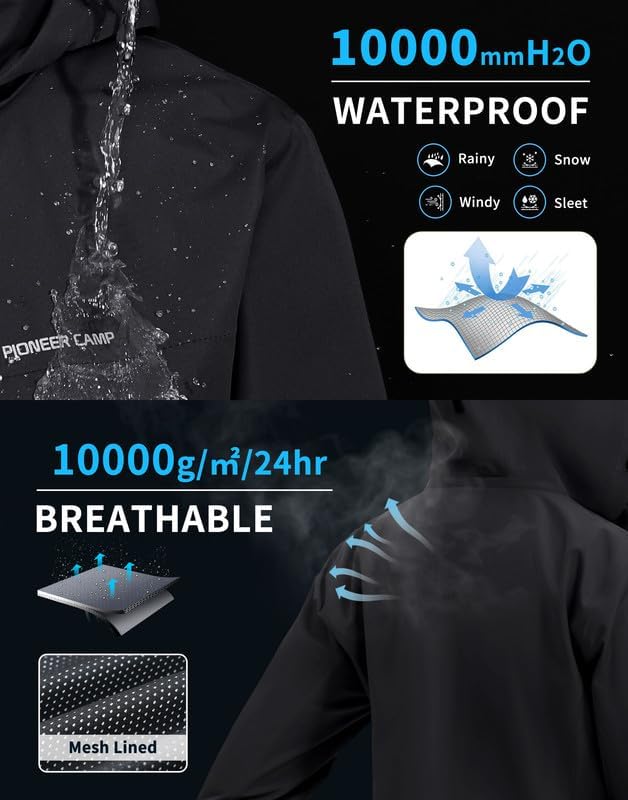 Wasserdichte und atmungsaktive Damen-Regenjacke mit Kapuze