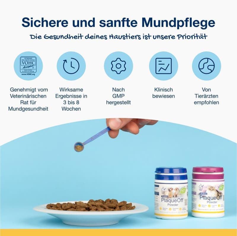 Natürliche Zahnreinigung für Hunde & Katzen – ProDen PlaqueOff, 60 g