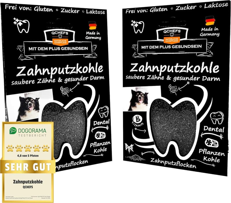 Zahnputzkohle für Hunde - 2er Pack für Zahnpflege und Darmgesundheit