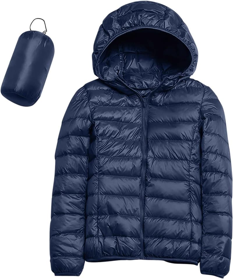 Leichte Damen Steppjacke mit Kapuze für Freizeit und Reisen