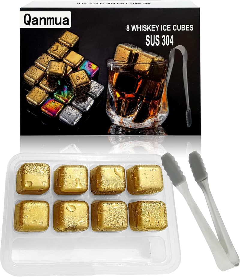Wiederverwendbare Edelstahl Whisky-Steine für Cocktails