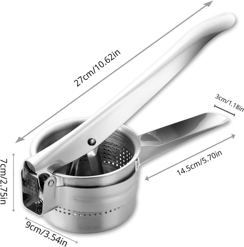 Multifunktionale Edelstahl-Kartoffelpresse für Spätzle und Püree