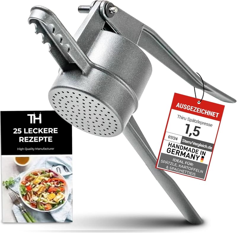 Spätzlepresse mit 3 mm Loch - Ideal für Spätzle & Kartoffelpüree - Made in Germany