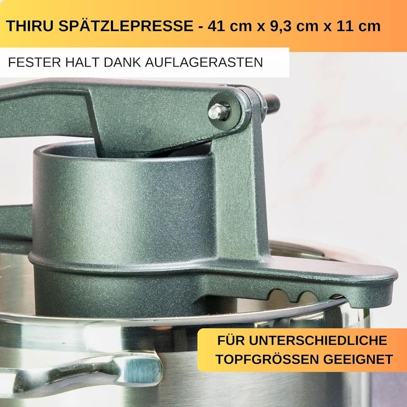 Spätzlepresse mit 3 mm Loch - Ideal für Spätzle & Kartoffelpüree - Made in Germany
