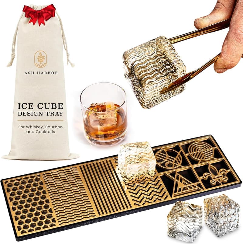 Ash Harbor Eiswürfelbereiter für Cocktails – moderne Form für Whiskey