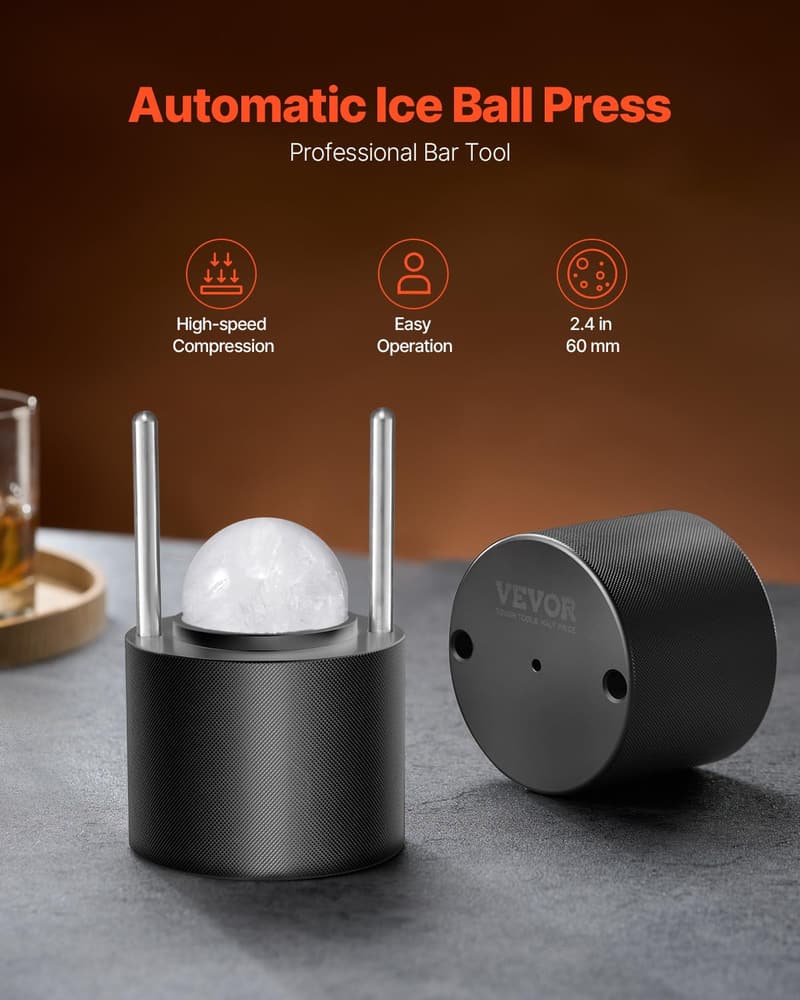 Eiskugelformer Set aus Aluminium für Cocktails und Partys