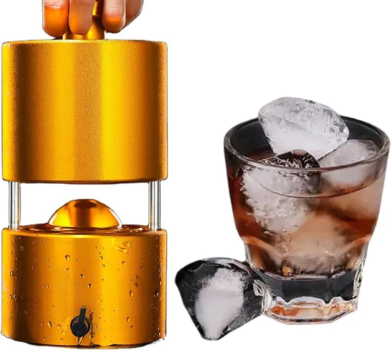 Eisball-Press-Set aus Kupfer für Whisky und Cocktails, 2,76 Zoll