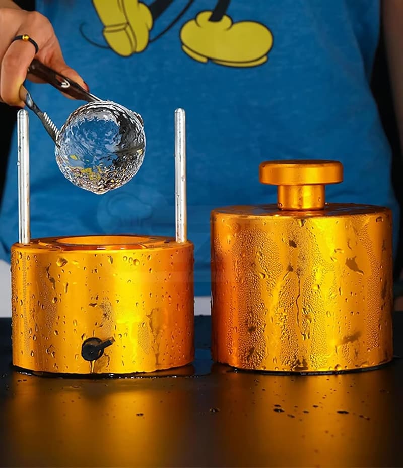 Eisball-Press-Set aus Kupfer für Whisky und Cocktails, 2,76 Zoll
