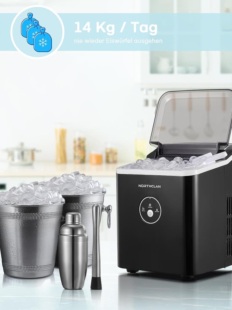 Testsieger Eiswürfelmaschine 2024, 14 kg/24 Stunden, leise, 120W