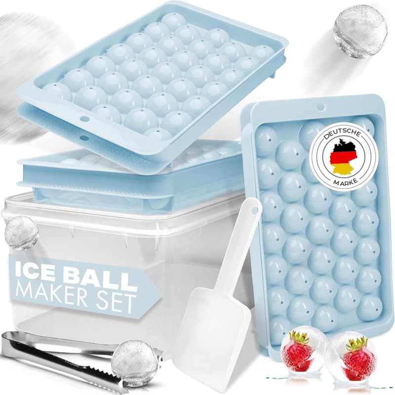 Eiswürfelform rund für 99 Kugeln – Perfekt für Cocktails