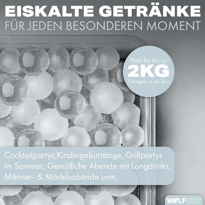 Eiswürfelform rund für 99 Kugeln – Perfekt für Cocktails