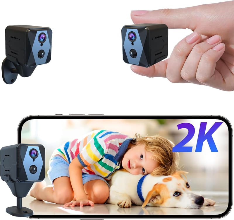 2K Innenkamera mit Bewegungsmelder und Nachtsicht für Smartphones