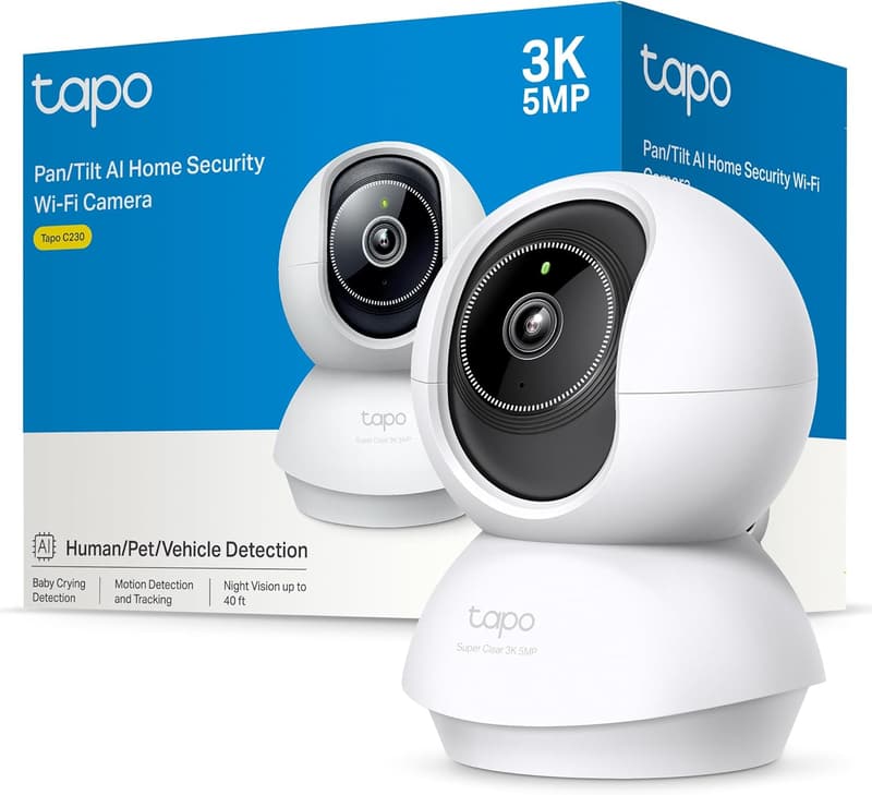 Tapo C230 5MP Innenkamera 360° mit KI-Erkennung und Nachtsicht