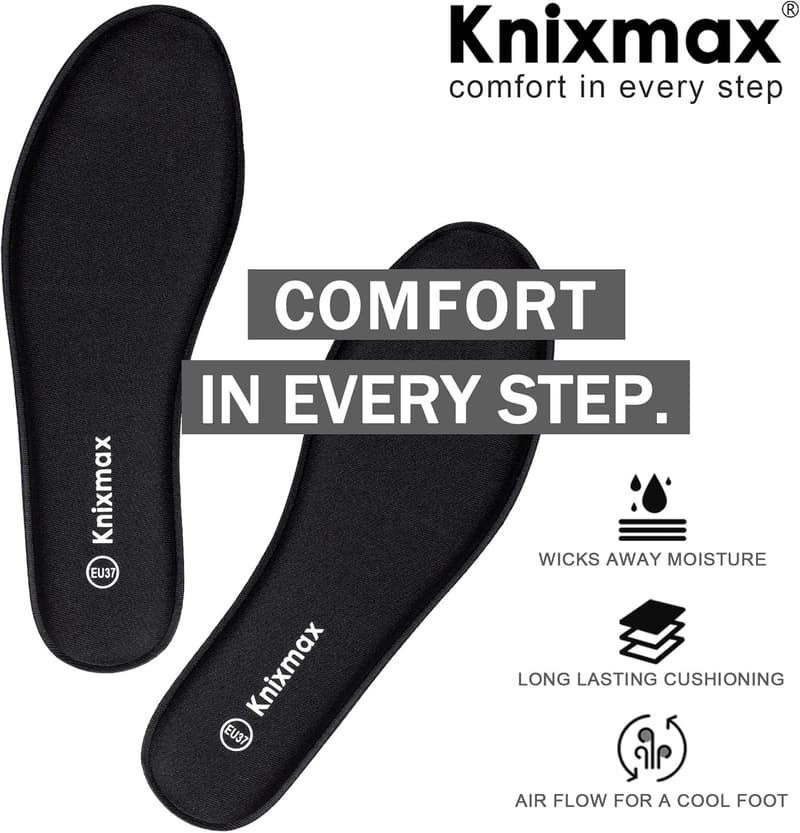 Knixmax Memory Schaum Schuheinlagen für Herren und Damen, Komfort Größe 36-47 EU