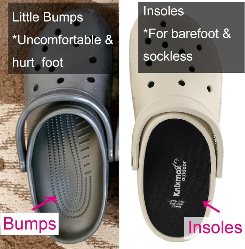 Orthopädische Einlegesohlen für Crocs und Birkenstock, schwarz, EU45/46