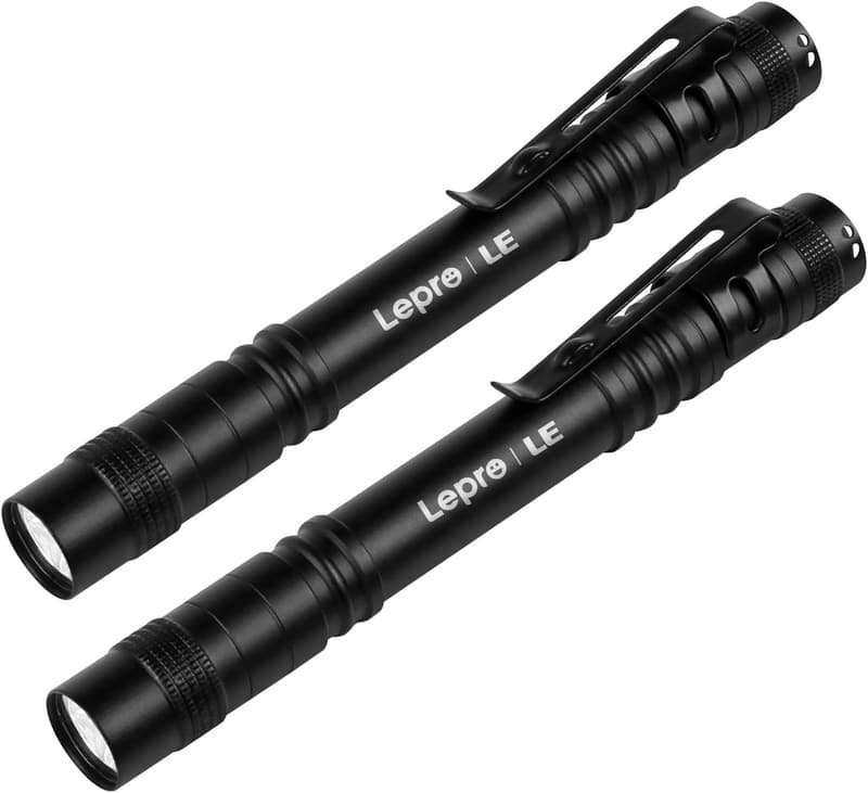 Mini LED Taschenlampe, IPX4 wasserdicht, 3 Modi, 2er Set