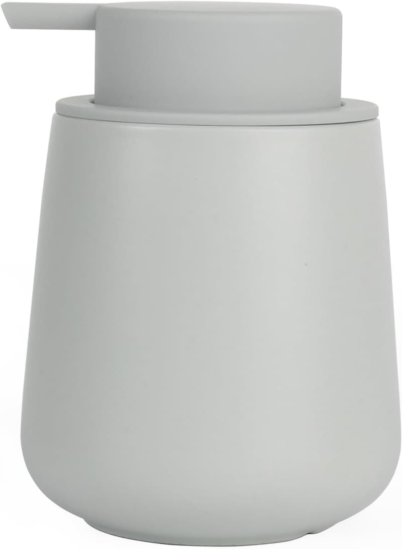 Grau Keramik Seifenspender für Küche und Bad, nachfüllbar, 350ml