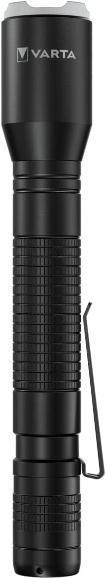 VARTA LED Taschenlampe F20 Pro mit 2x AA Batterien, Aluminiumgehäuse, 3 Modi