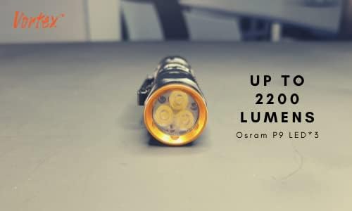Wiederaufladbare 2200 Lumen LED-Taschenlampe aus Aluminium für den Alltag