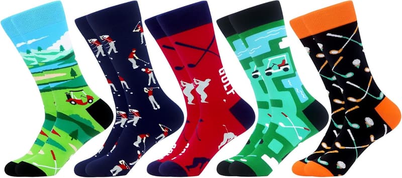 WeciBor 5 Paar Herren bunte, lustige Baumwollsocken