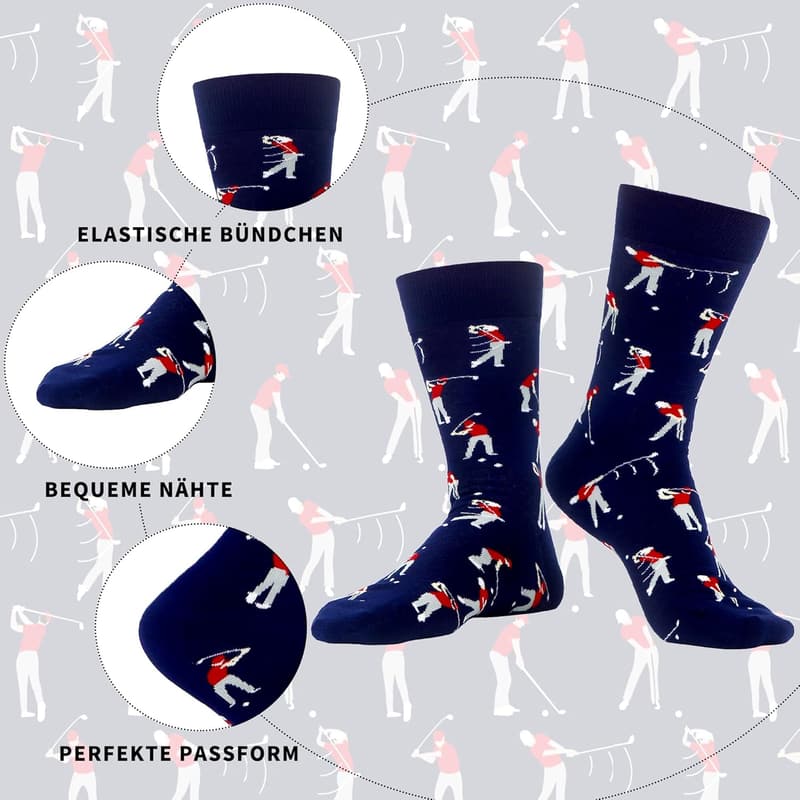 WeciBor 5 Paar Herren bunte, lustige Baumwollsocken