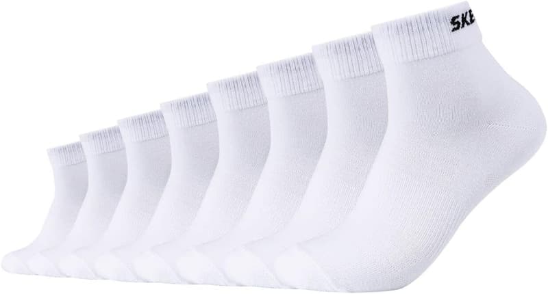 Skechers Unisex Sportsocken mit Mesh-Belüftung, 8er Pack