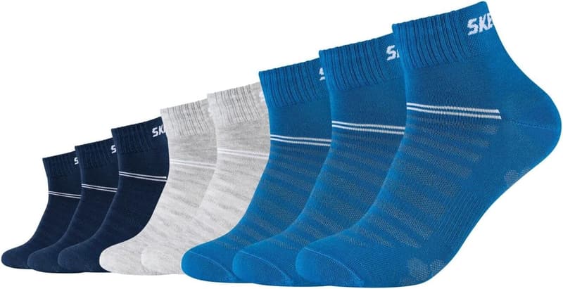 Skechers Unisex Sportsocken mit Mesh-Belüftung, 8er Pack