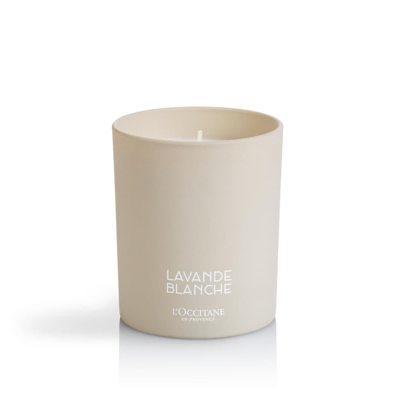 L'OCCITANE Kerze Weißer Lavendel 180 g – Made in France
