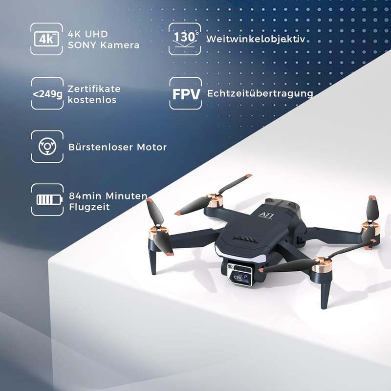 CHUBORY A77 Drohne mit 4K Kamera und 84 min Flugzeit