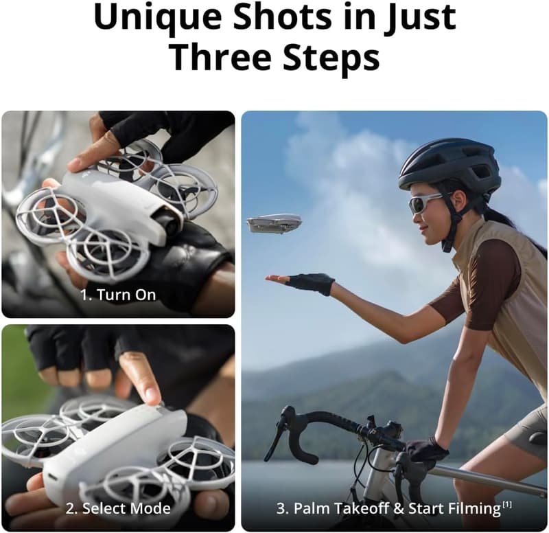 DJI Neo 4K Mini-Drohne für Erwachsene mit Motivverfolgung, 135g