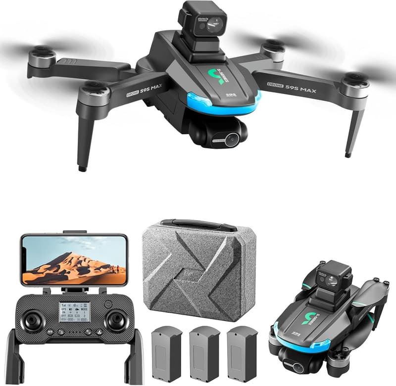 4K Mini-Drohne mit 2KM Reichweite, 75 Min Flugzeit, für Anfänger und Profis