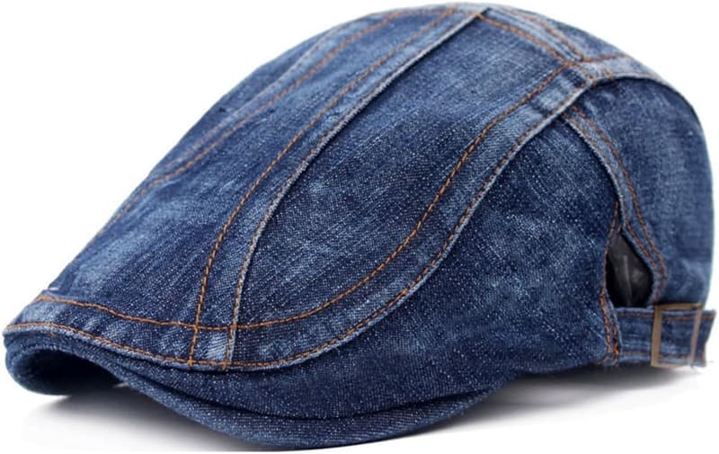 Schwarze Schiebermütze für Herren – Cabbie Flatcap