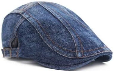 Schwarze Schiebermütze für Herren – Cabbie Flatcap