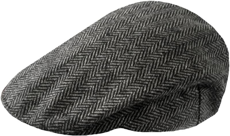 Kariertes Tweed-Cap aus Wollmischung für Herren