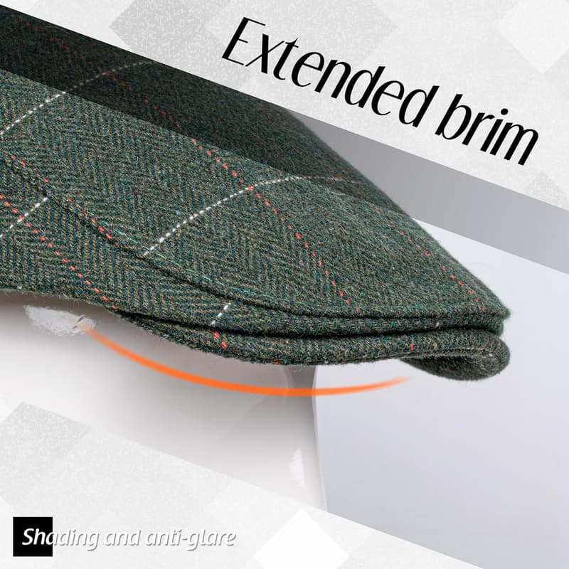 Schiebermütze für Herren und Damen, Gatsby-Flat Cap, 55-59 cm
