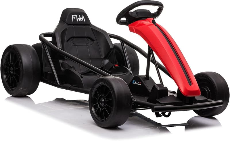 Driftkart 24V mit 2 x 350W Motor und Driftmodus, rot