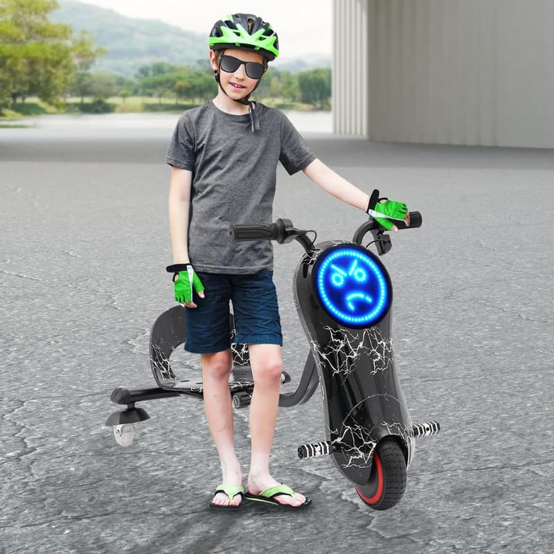 Elektro Drift Scooter mit 180W Motor und LED Licht für Spielplatz